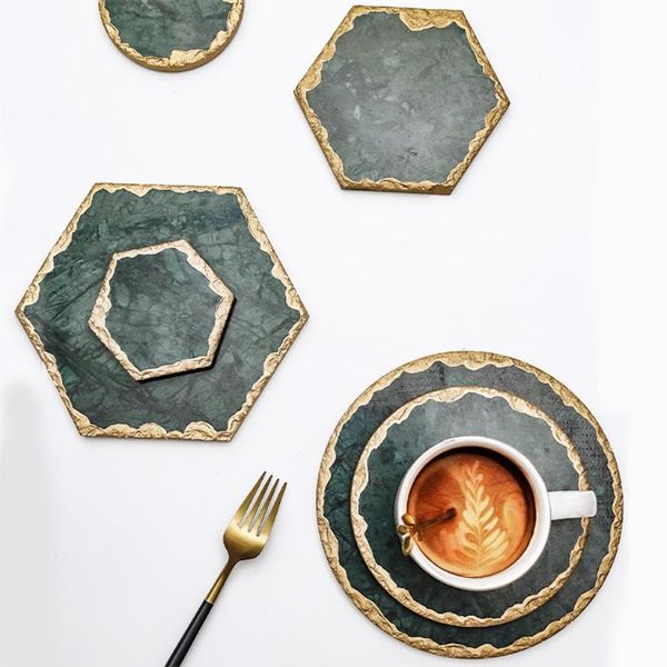 

mats & pads natural marble style ceramic coasters used for bars coffee table decor house or living room bar kitchen durable