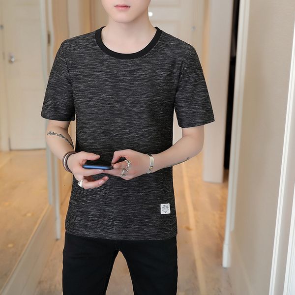 

casual short t new summer round neck men's fashion t-shirt, White;black