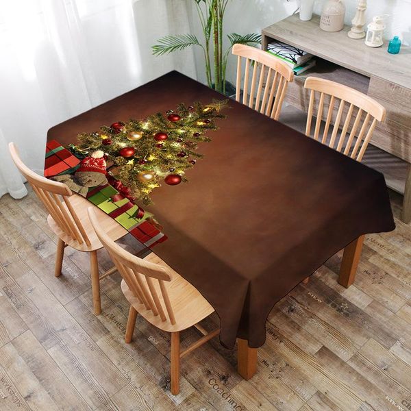 

european and american style christmas series polyester pattern printing washable tablecloth