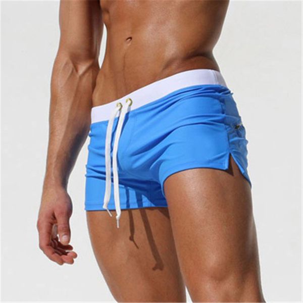 

mens boxer swimwear shorts fashion trend drawstring plus size spa beach boxer shorts summer male quick dry waterproof sports tight swimsuit
