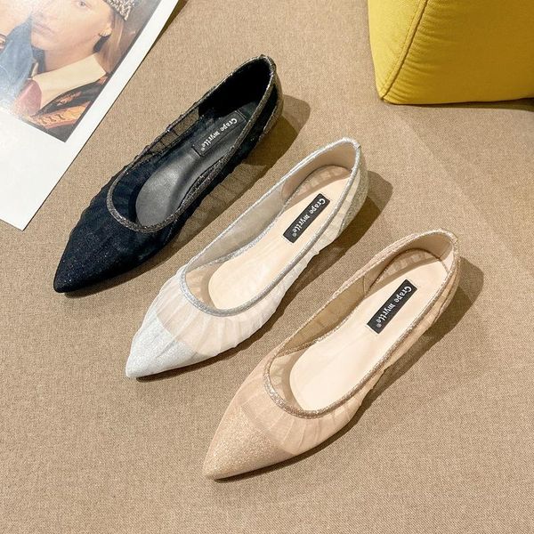 

flat sandal shoe suit female beige 2021 women's strappy heels breathable shallow mouth without black closed new summer elastic b