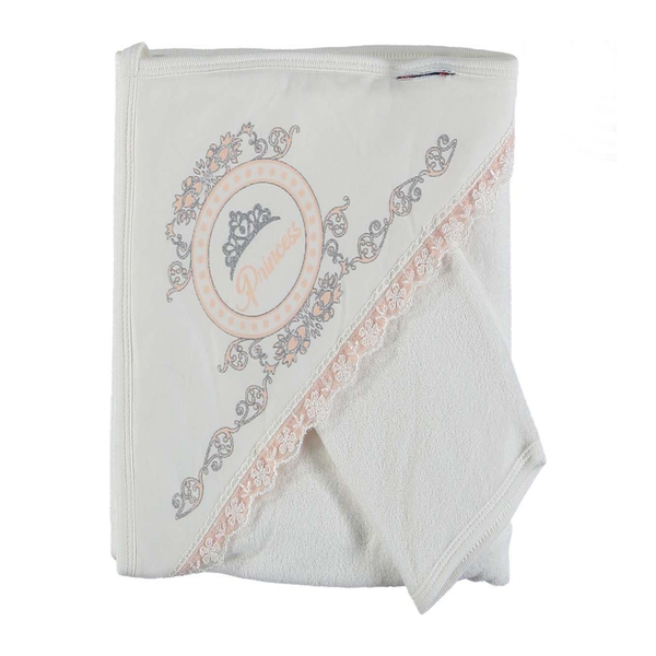 

clothing sets baby girl princess pink color 2-piece towel set, White