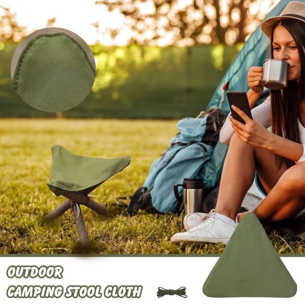 

outdoor pads camping waterproof canvas stool cloth fishing for folding picnic beach chair stool#4