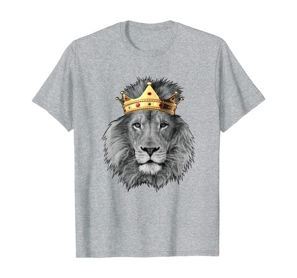 

king lion crown super tshirt king of animals shirt, White;black