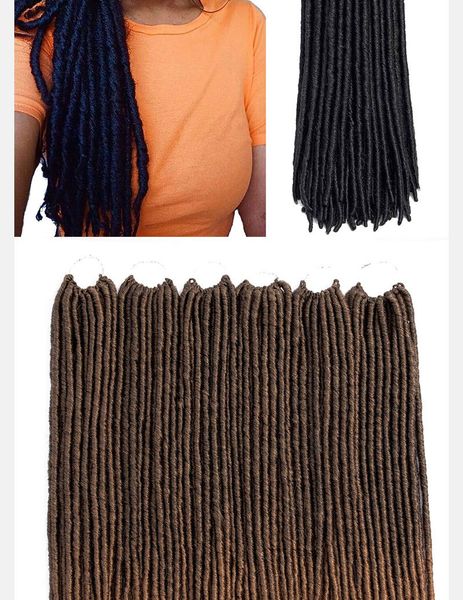 Masse di capelli Intrecciatura africana Ombre Colore Trecce ricci 20 pollici Crochet Dreadlocks Estensioni Onda Acconciatura Wholsale