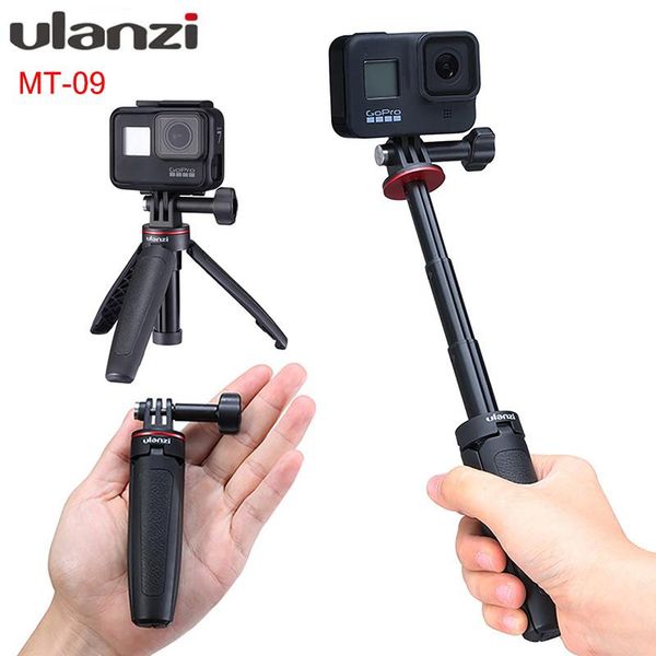 

ulanzi mt-09 extendable selfie stick for portable vlog selife stick tripod stand for hero 8/7/6/5 black/ max