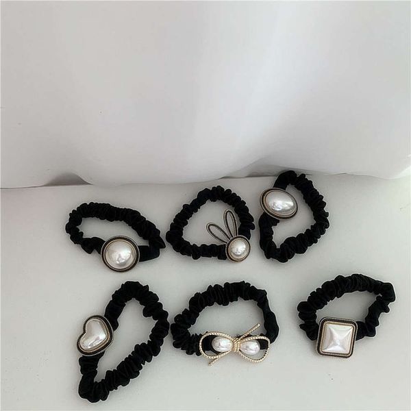

hbp fashion french style pearl bow headband female net red large intestine leather band hairband hair ornament, Silver