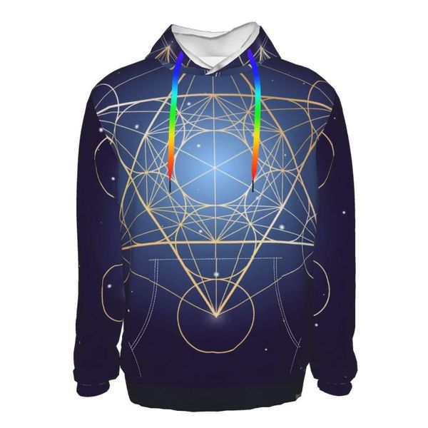

men's hoodies & sweatshirts sacred geometry hoodie hip hop anime pullovers loose long sleeves autumn man cloth, Black