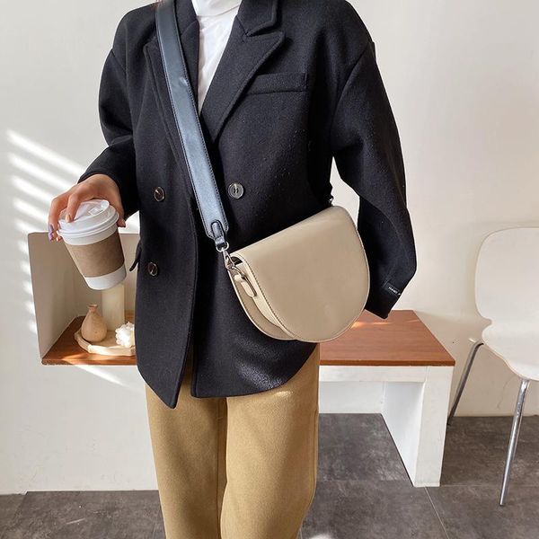 

retro semicircular pu quality messenger female for bags lady women high shoulder travel bag crossbody leather handbags xhgib