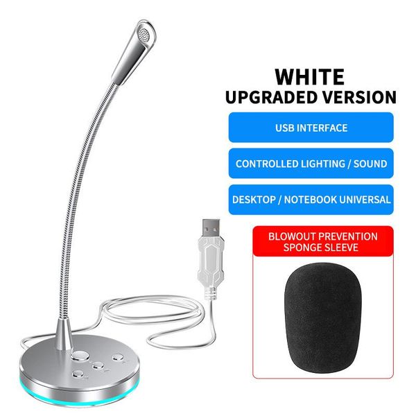

portable usb microphone fashion computer microphone metal snake tube 360Â° adjust suitable for studio meeting fast delivery