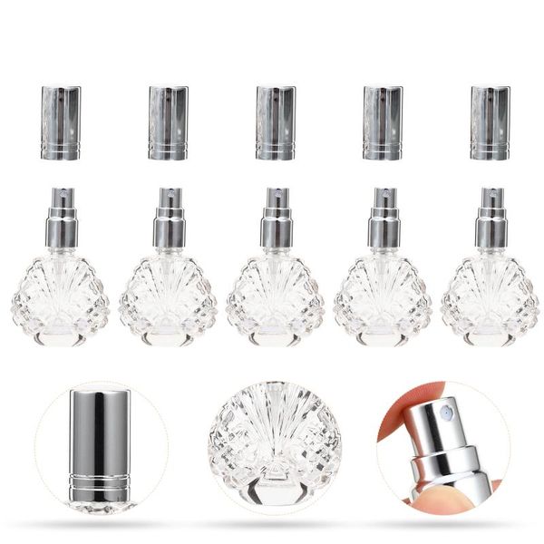 

storage bottles & jars 5pcs refillable spray perfume 15ml essential oil