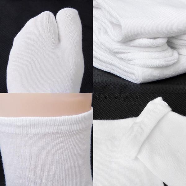 

a pair of men ninja japanese style big teen separated sweat absorption breathing male fashion long slippers socks, Black