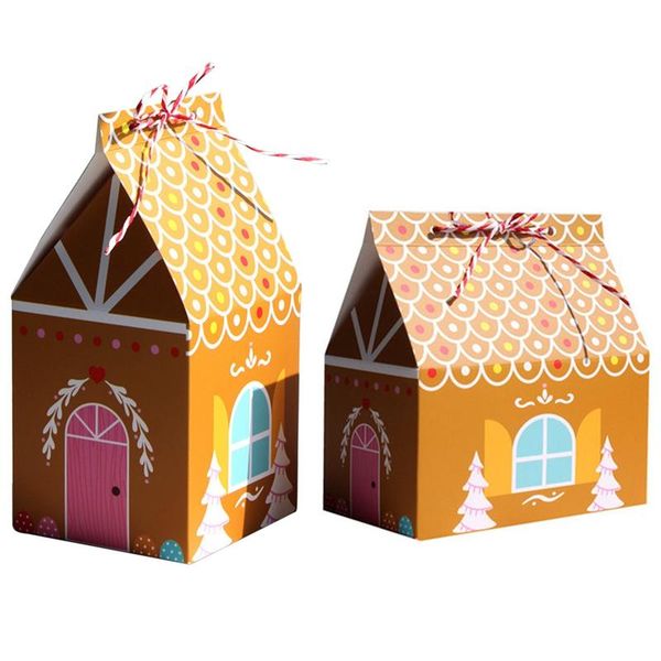 

gift wrap house shape biscuit bag packing box wedding birthday party decoration christmas 15 pcs
