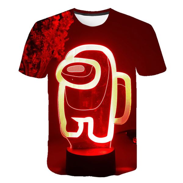 

funny game among we 4-16t children boys t-shirt impostor graphic kid 3d cartoon shirts summer short sleeve cool tee, Black;green