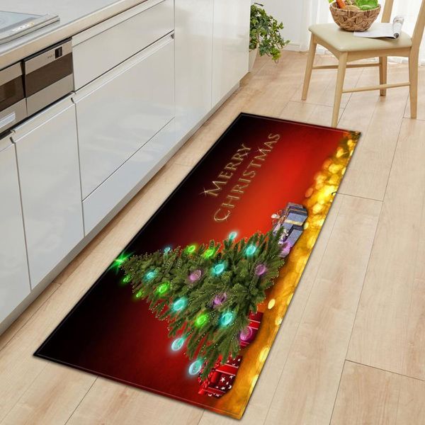 

carpets merry christmas kitchen mat decoration bedroom entrance doormat home hallway balcony bathroom anti-slip carpet living room rug