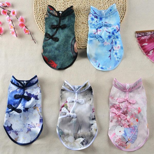 

dog apparel clothes chinese style cute puppy jacket coat pet clothing for small dogs cats pug yorkshire chihuahua ropa perro