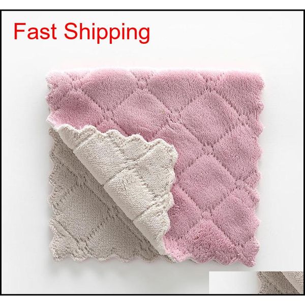 

wholesale reusable microfiber cleaning cloth super absorbent dish towel home kitchen oil and dust clean wipe qylgof tore2010