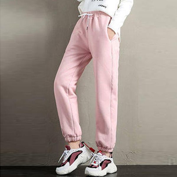

winter cashmere harem warm pants women's velvet thick lambskin sweatpant pants for women loose winter women trousers warm, Black;white