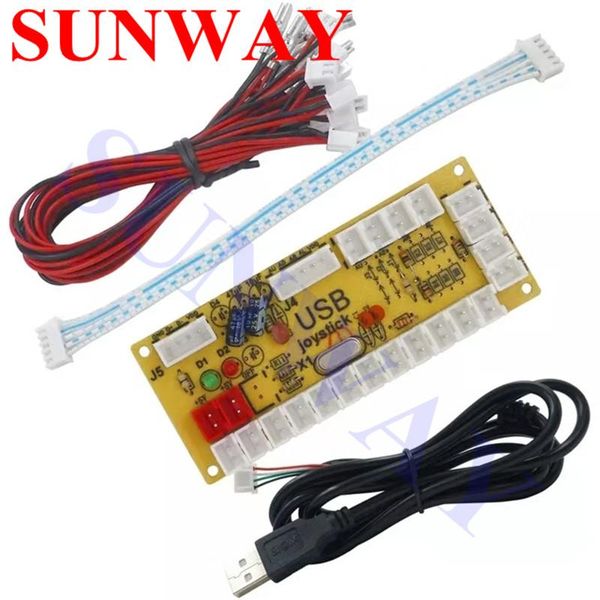

game controllers & joysticks 2pcs/lot arcade usb encoder fight stick raspberry pi 1/2/3 joystick button pc mame retro pie zero delay 5v boar
