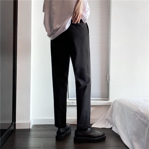 

2021 winter plus veet suit men's slim fashion business black casual men wild straight pants mens s-3xl r3ah