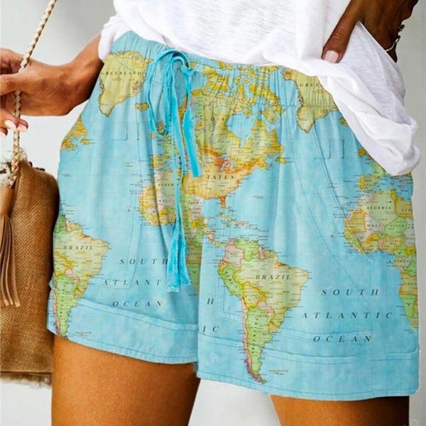 

women's shorts casual high waist printed women sport harajuku elastic summer fitness short deportivo mujer, White;black