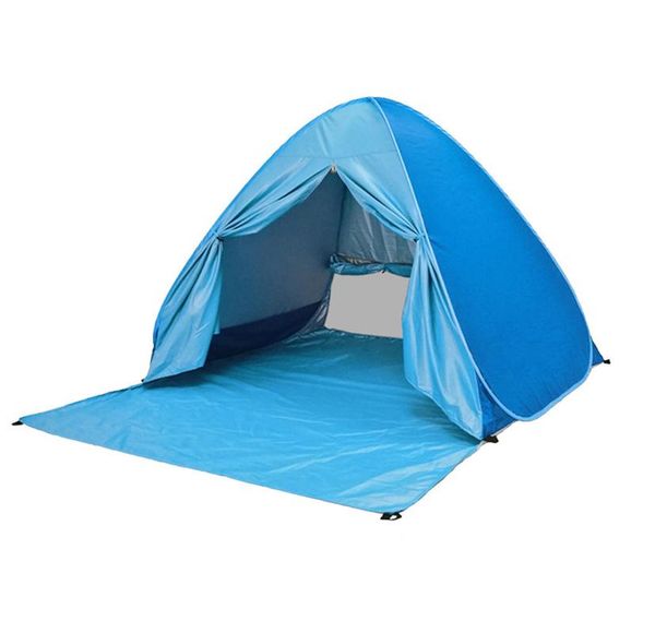 

shade beach tent 3-4 person automatic instant camping waterproof upf 50+ sun