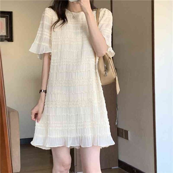

casual dresses 2021 office lady sweet flare sleeves gentle ol elegance femme stylish prom summer vintage vestidos r3le, Black;gray