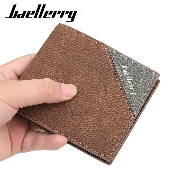 

baellerry short men's multi slot zero horizontal youth korean wallet open card bag man, Red;black