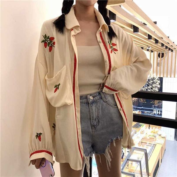 

women fashion vintage position geometric embroidery blouse shirt long sleeve business femininas blusas chiffon floral 210601, White