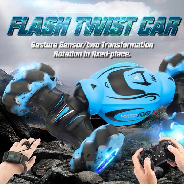 

116 rc stunt car watch/2.4ghz remote control double-sided drive 360 rotating auto demo rc car rc crawlers gift toy for kids