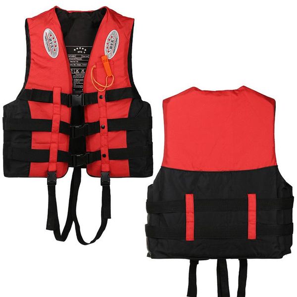 

universal outdoor swimming boating ski drifting vest survival suit polyester life jacket for kids with whistle s-xxxl