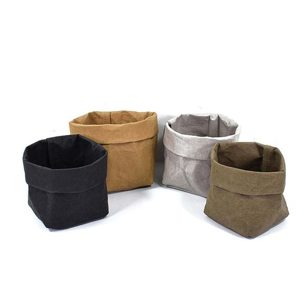 

storage bags washable bag plants flowerpot cover children room sundries succulents pouch multifunction kraft paper organizer
