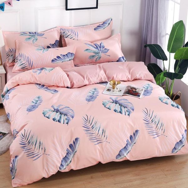 

bedding sets skin-friendly,4 pieces set microfiber,,twin,full size,1 duvet cover,2 pillow shams and 1 bed sheet,machineÂ washable