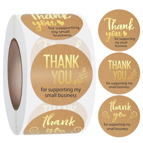 

gift wrap 50-500pcs 2.5 cm thank you three kinds of design company giveaway stationery stickers envelopes labels box tag