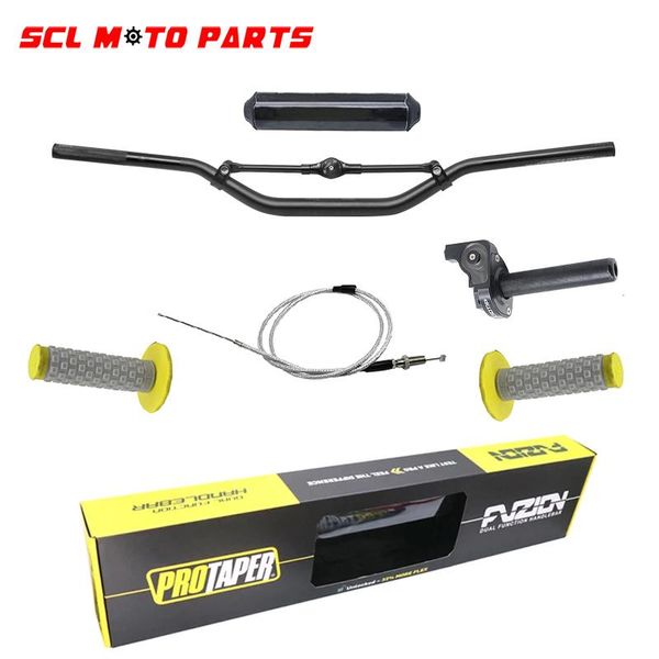 

handlebars alconstar-motorcycle 28mm 1-1/8" handlebar+fat bar handlebar pads+throttle cable +handle grips+throttle assy universal