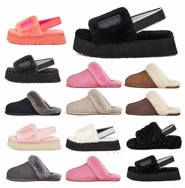 2021 moda chinelos peludos Austrália lactentes fluff yeah slide mulheres sapatos casuais mulheres luxo sandálias de pele de peles tamanho 36-44 y2e2 #