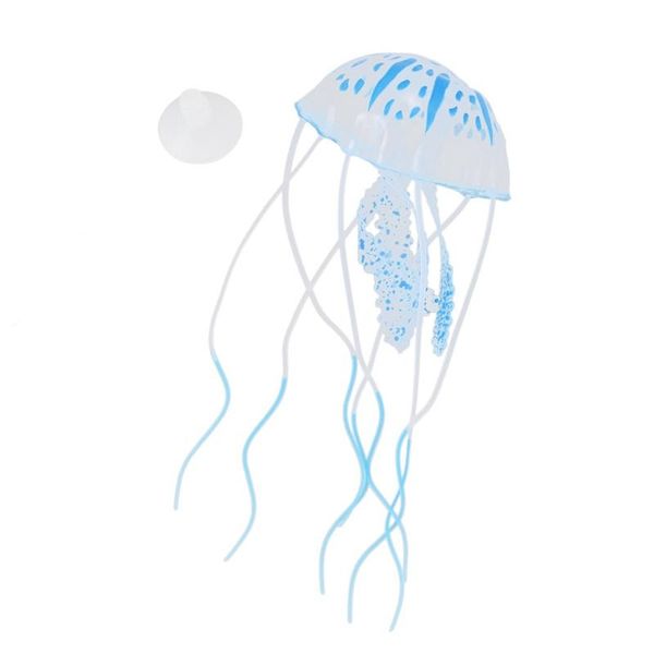 

luminous artificial jellyfish for aquarium fish tank ornament blue