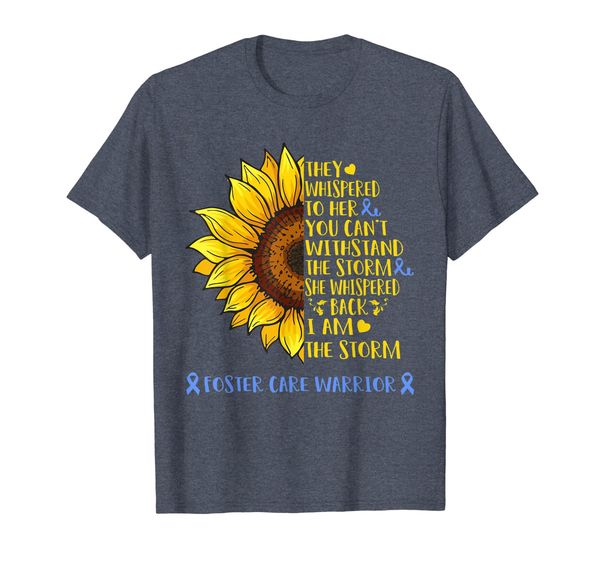 

i am the storm foster care warrior shirt, White;black