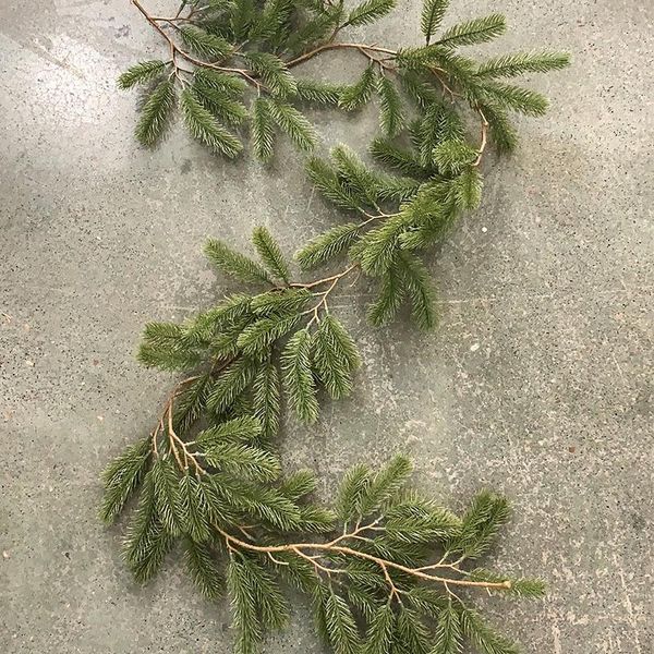 

decorative flowers & wreaths 1.8m artificial green christmas garland wreath xmas home party decoration for tree pine rattan hanging ornament