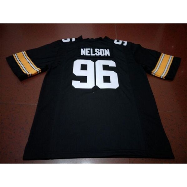 

001 #96 matt nelson iowa hawkeyes alumni college jersey s-4xlor custom any name or number jersey, Black