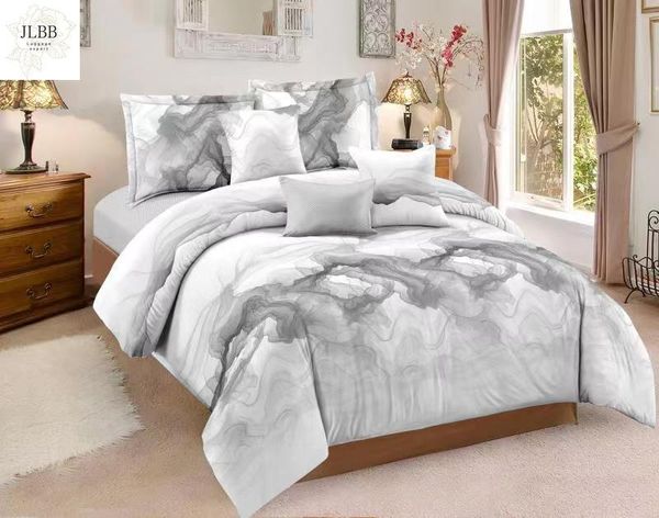 

bedding sets products gray ink printed set white duvet cover  comforter bed