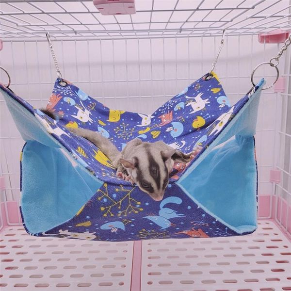 

small animal supplies canvas summer double-deck hammock cages bed for animals pet guinea pig hamster squirrel ferret hedgehog