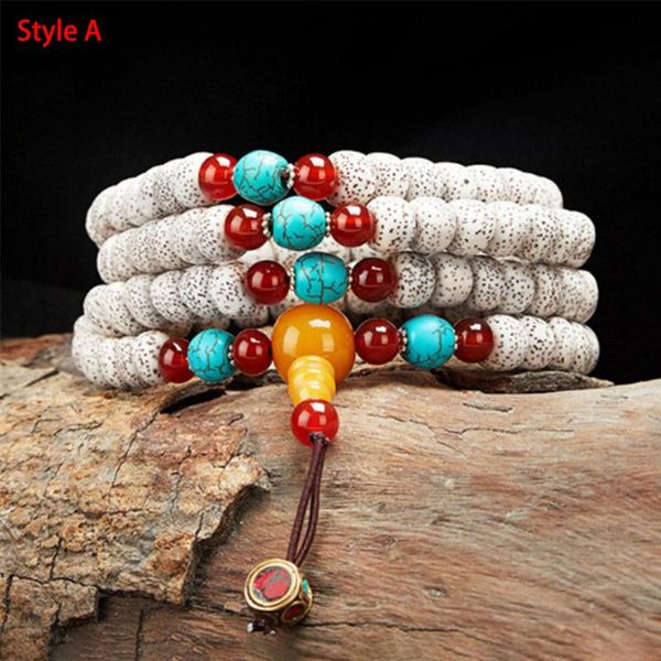 

beaded, strands hainan 5a natural star-moon bodhi seed 108 mala bracelet buddha beads necklaces men /women tibetan multi-circle strand brace, Black