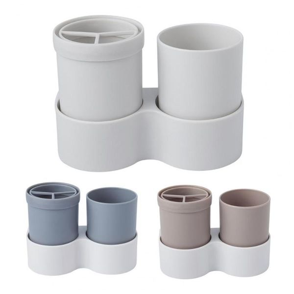 

storage boxes & bins division toothbrush holder set punch wall mountable pp travel durable toothpaste shelf rack stand for bathroom