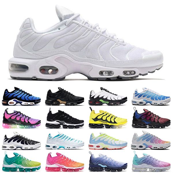 Alta Qualidade TN Plus SE Correndo Sapatos Homens Mulheres Triple Preto Branco Hyper Blue Mens Trainer Sports Sneakers