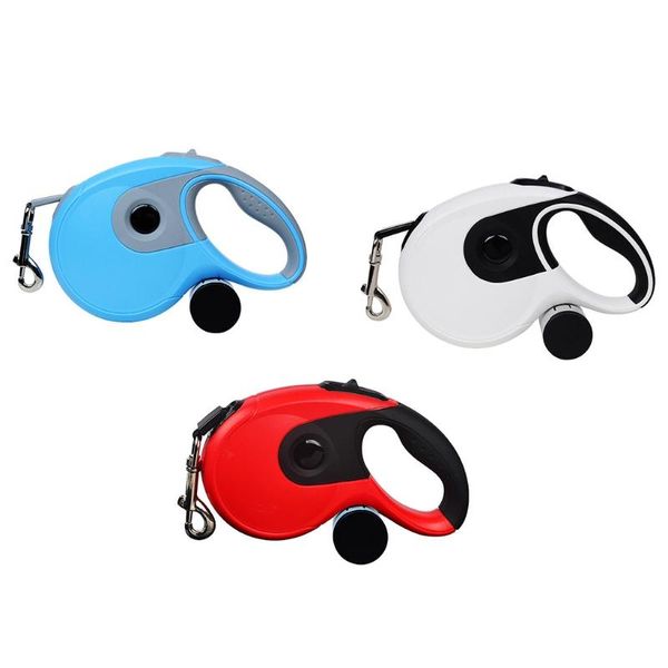 

retractable dog walking leash dog leash storage garbage bag anti slip handle