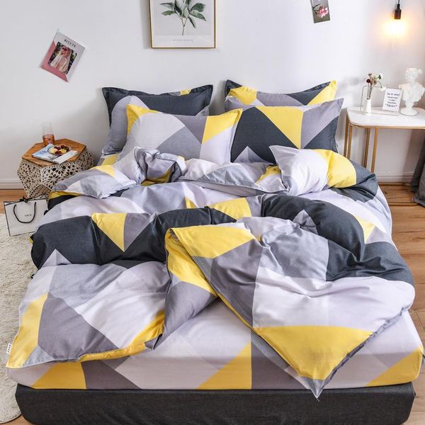 

bedding sets geometric pattern 4pcs girl boy kid bed cover set duvet child sheets and pillowcases comforter 61071