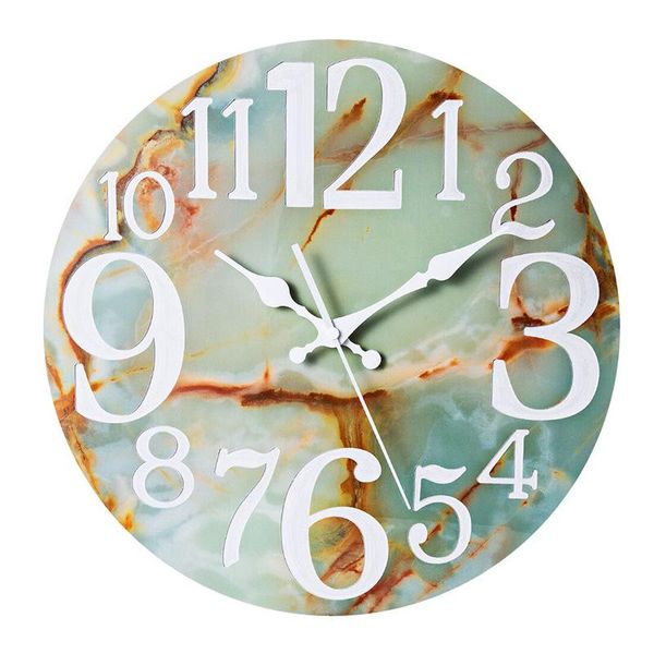 

wall clocks 14" hanging clock decorative marble effect beautiful marbled neat looking precise home decor