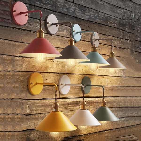 

modern simple bedside wall lamp nodic country home decoration iron wall light for dining living room cafe bar restaurant shop
