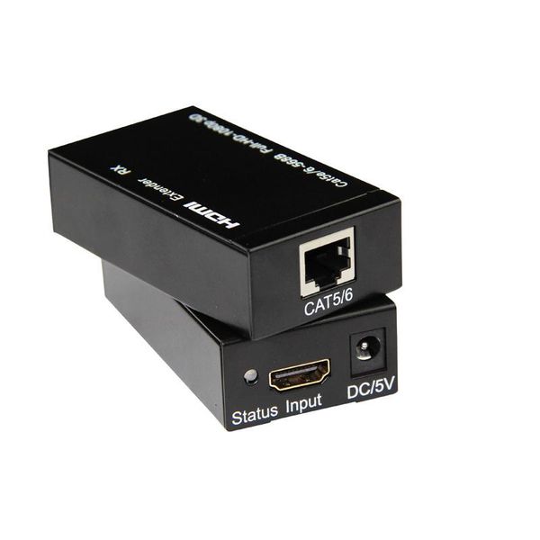 

audio cables & connectors extender up to 60m adapter with cat5e/6 rj45 connection supports hd 1080p 3d transmitter and receiver